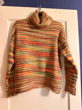 Love Token Multicolor Striped Turtleneck Sweater - Cozy Women's Knit